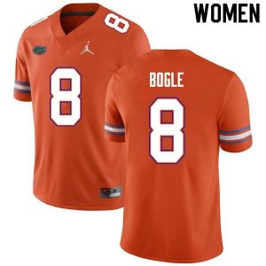 Women's Florida Gators #8 Khris Bogle NCAA Nike Orange Authentic Stitched College Football Jersey SWK7762XZ